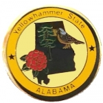 Alabama Pin State Emblem AL Hat Lapel Bama Pins